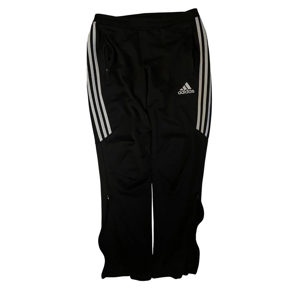 Adidas Tiro Training Pants Black White 3-Stripe Athletic Joggers Small